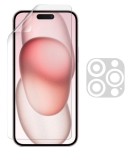 Set folie pentru Apple iPhone 15, protectie Ecran si Camera, din silicon