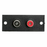 Terminal RCA x2 prize incorporabil 50x20mm rosu negru M N C 05079