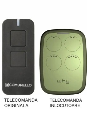 Telecomanda poarta garaj cu 2 butoane rolling cod frecventa 433.92MHz Comunnelo Victor 2RC compatibila cu originalul (808) foto