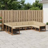 Cumpara ieftin Set de canapele de exterior 9 buc. 9-Locuri Natural si Bej