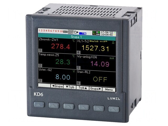 &Icirc;nregistrator date Ethernet/RS485/USB 4 intrări 320x240