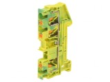 Conector &Icirc;mbinare Șine 0.2-6mm2 3 Borne Galben-Verde