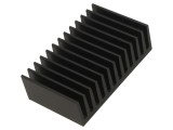 Radiator extrudat cu aripioare neagră