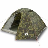 Cort de camping cupola pentru 3 persoane, camuflaj, impermeabil