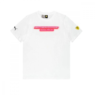Ferrari tricou de bărbați Miami GP white F1 Team 2025 - XL foto