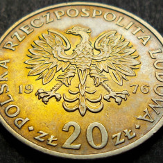 Moneda Comemorativa 20 ZLOTI - POLONIA, anul 1976 * cod 2597 B = M. NOWOTKO