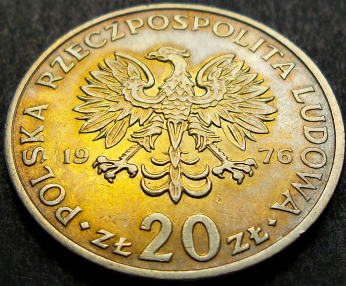 Moneda Comemorativa 20 ZLOTI - POLONIA, anul 1976 * cod 2597 B = M. NOWOTKO