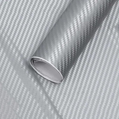 Folie colantare auto Carbon 3D - Argintiu (3m x 1,27m) foto