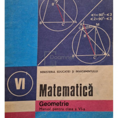 Ion Cuculescu - Matematica, geometrie - Manual pentru clasa a VI-a (editia 1987)