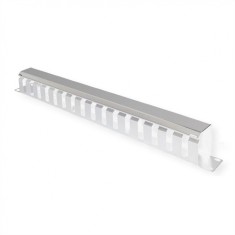Front Panel 19&quot; 1U cu organizator pentru cabluri 40x40mm RAL7035 Gri deschis, Value 26.99.0301