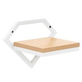 Suport de perete pentru ghiveci si plante decorative,cu polita din MDF si structura metalica rezistenta,montaj usor cu accesorii incluse,maxim 10 k