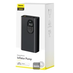 Mini compresor auto, portabil, baterie 2500mAh, Baseus, negru