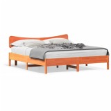 Cumpara ieftin Cadru de pat fara saltea, maro ceruit 200x200 cm lemn masiv pin