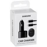 Samsung Car Quick Charger Dual, USB 15W &amp;amp; Type-C 45W, Black