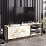 Cumpara ieftin Consola TV Polka Auriu 160x56.6x38.5 cm