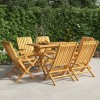 Scaune gradina pliante lemn tec Gossi, 6 buc, 61x67x90 cm, exterior, rezistent UV, sarcina 110kg