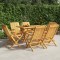 Gossi scaune de gradina pliante, 6 buc., 61x67x90 cm, lemn masiv tec