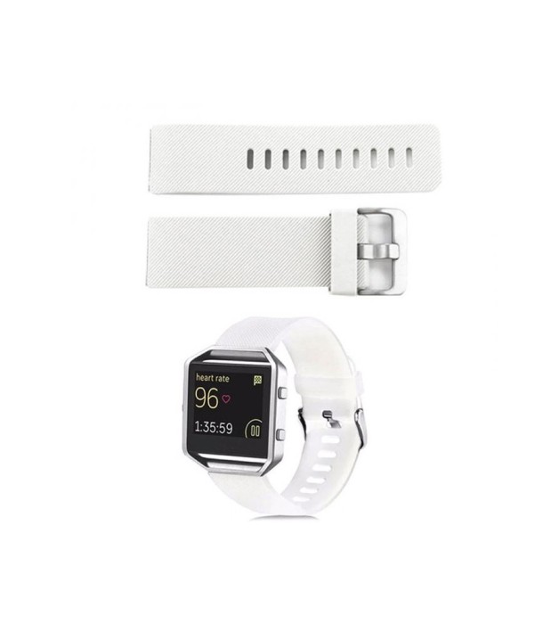 Bratara TPU Silicon pentru Fitbit Blaze-Mărime L-Culoare Alb