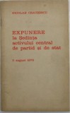 1978, N. Ceausescu, Expunere la sedinta activului central de partid si de stat