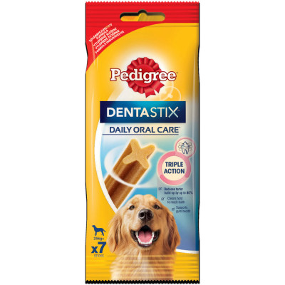 Sticks pentru Caini de Talie Mare, Pedigree, DentaStix Daily Oral Care, 270 g, 7 Buc, Pedigree Sticksuri Caini, Pedigree DentaStix, DentaStix Sticksur foto