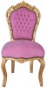 Scaun baroc auriu cu tapiterie fuchsia CAT530A39, Scaune