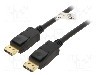 Cablu DisplayPort - DisplayPort, din ambele par&amp;amp;#355;i, DisplayPort mufa, 5m, negru, Goobay - 49973 foto