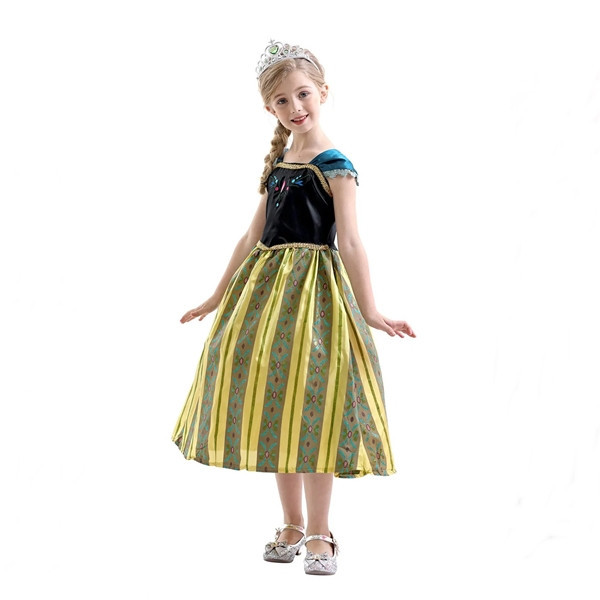 Rochie carnaval Anna Frozen ,IdeallStore&reg;, 7-9 ani , Multicolor, 130 cm