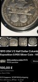 America 1/2 half dollar 1893 , argint