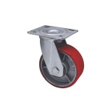 Cumpara ieftin Roata pentru carucior, din aluminiu, siliconata, rotativa, 4&quot; x 100 mm