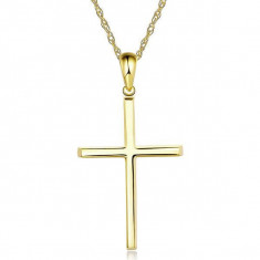 Pandantiv Borealy Aur Galben 14 K Plain Cross foto