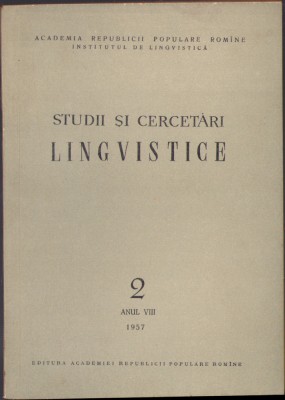 HST C1799 Studii și cercetări lingvistice 2/1957 foto