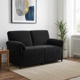 vidaXL Canapea cu 2 locuri Negru 158 x 83 x 95 cm Catifea 42033959