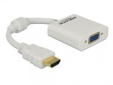 Adaptor HDMI la VGA Alb T-M, Delock 65346