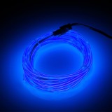 Bandă LED Neon, 3m, Albastru, Funcții Multiple, Baterii Necesare, Oem