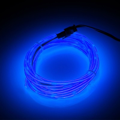 Bandă LED Neon, 3m, Albastru, Funcții Multiple, Baterii Necesare foto