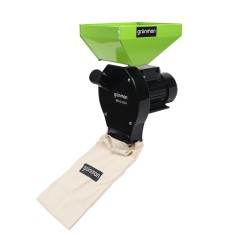 Moara de cereale, electrica, Grunman, cu motor 1.1 kW, 240 kg/h, cu protectie antirefulare + 5 site