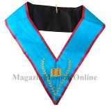 Colan pentru Orator - Loj? Albastr? ?i RSAA - Material Textil cu Broderie