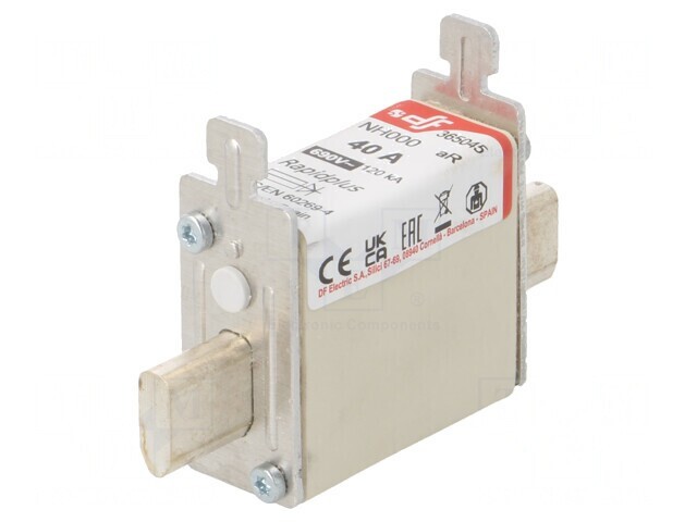 Siguranță NH000 40A 690VAC 440VDC Argintie