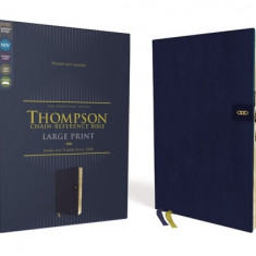 Niv, Thompson Chain-Reference Bible, Large Print, Leathersoft, Navy, Thumb Indexed, Red Letter, Comfort Print