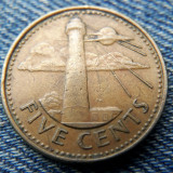2n - 5 Cents 1988 Barbados, America de Nord