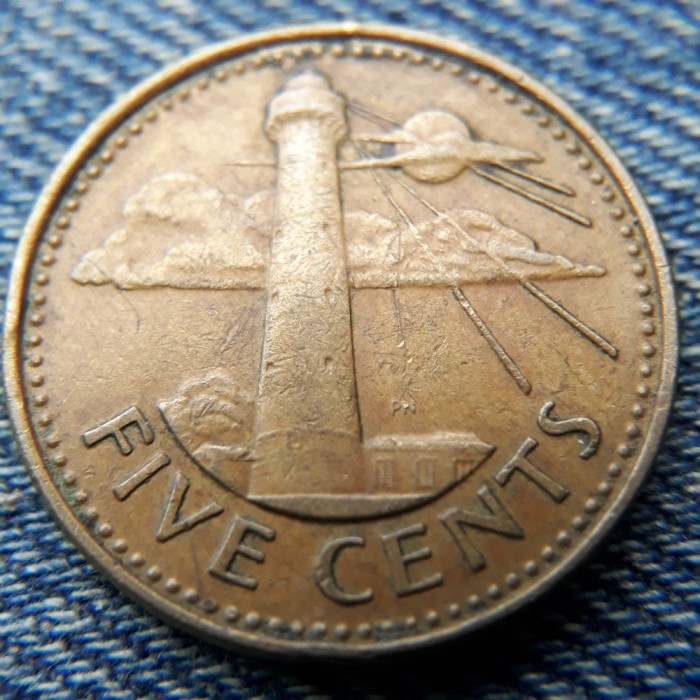 2n - 5 Cents 1988 Barbados
