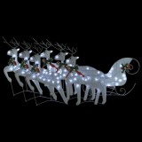 Cumpara ieftin Decor de Craciun cu reni si sanie, 140 LED-uri, alb, exterior
