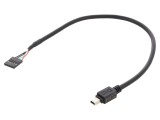 Cablu USB 2.0 DELOCK 83170 Mini USB B 5 pini 0,3m 26AWG/28AWG