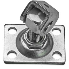 Balama reglabila M12 pentru porti batante si porti mici, placa 75x55 mm, zincata