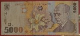 5000 lei 1998, Rom&acirc;nia, uzată