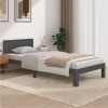 VidaXL Cadru de pat, gri, 90x200 cm, lemn masiv de pin 810482