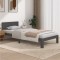 vidaXL Cadru de pat, gri, 90x200 cm, lemn masiv de pin 810482