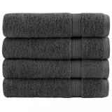 Cumpara ieftin Prosoape dus premium, SOLUND 4 buc antracit 70x140cm 600gsm