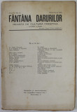 FANTANA DARURILOR , REVISTA DE CULTURA CRESTINA , ANUL III , NR. 8 , OCTOMBRIE 1931