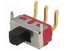 Intrerupator glisant, 2 pozitii, SPDT, ON-ON, IC SWITCHES - MSS13PLP